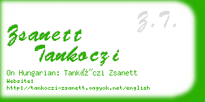 zsanett tankoczi business card